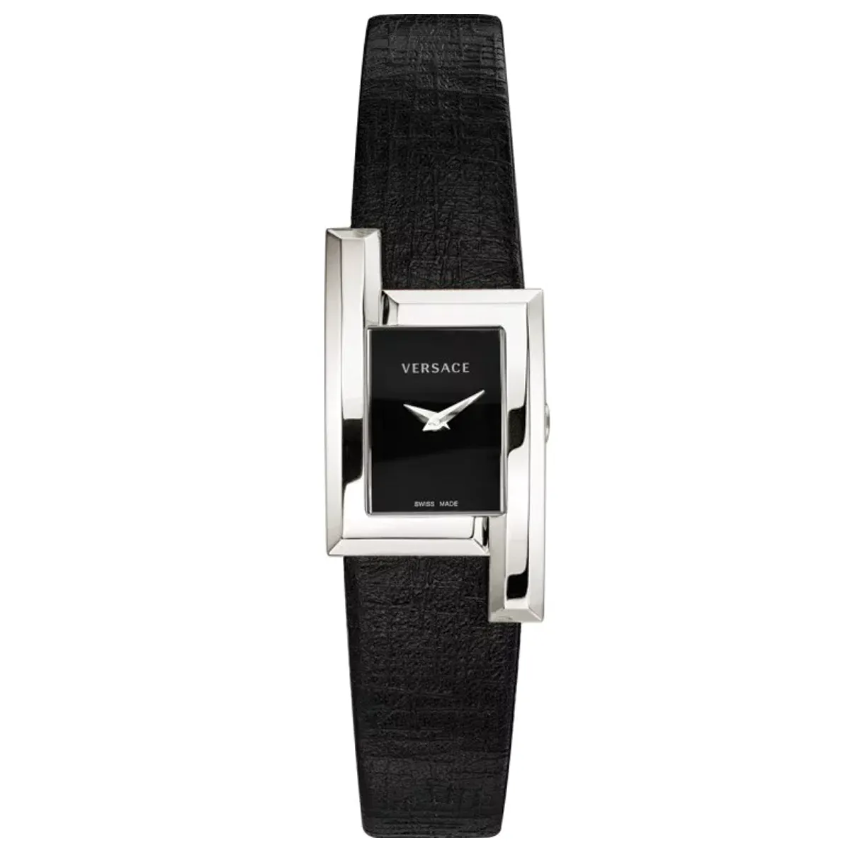Đồng Hồ Versace Greca Icon Black Watch VELU00119 mặt số màu đen. Thân vỏ bằng thép. Dây đeo bằng da.
