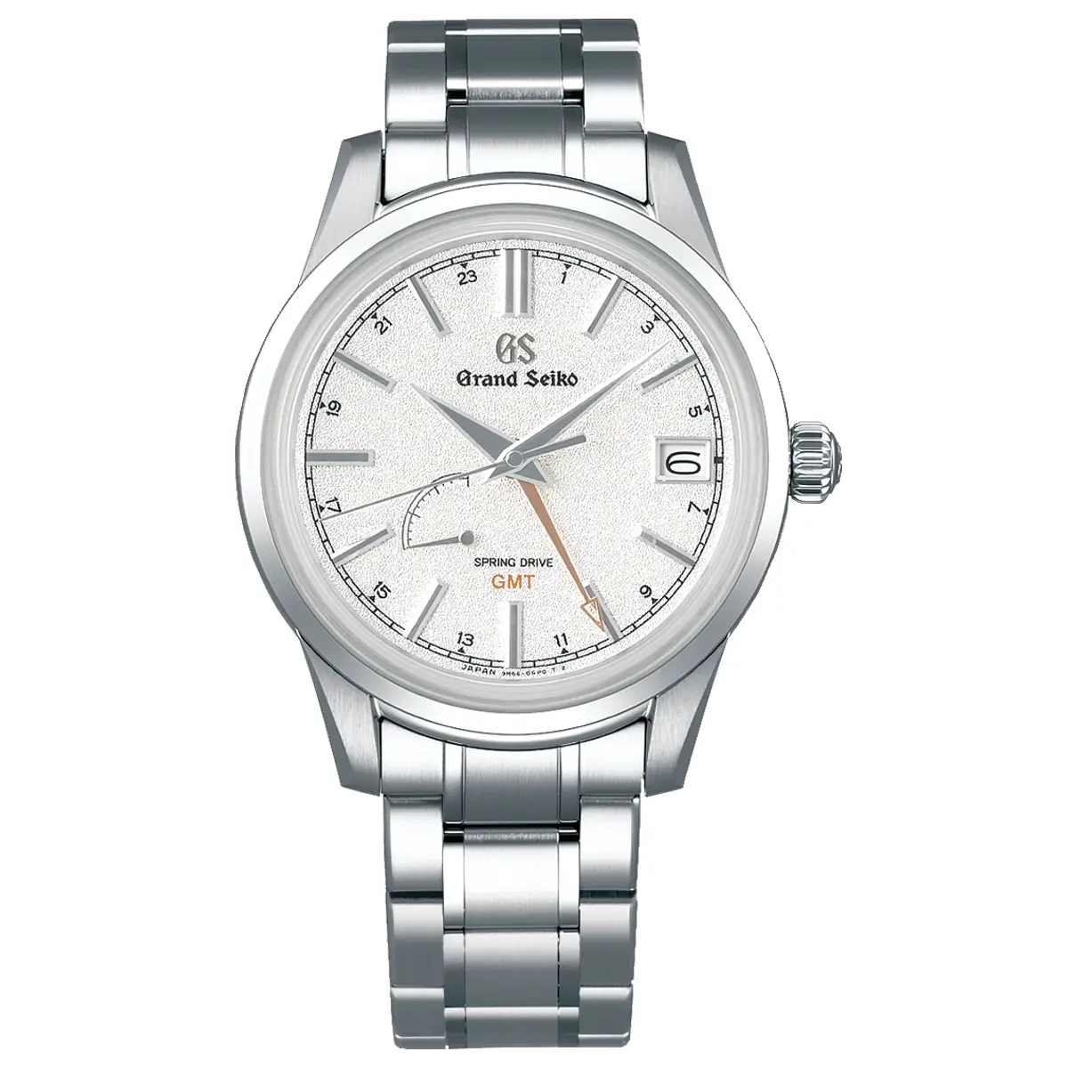 Đồng hồ Grand Seiko Elegance GMT 4 Seasons Collection SBGE269 mặt số màu bạc. Dây đeo bằng thép. Thân vỏ bằng thép.