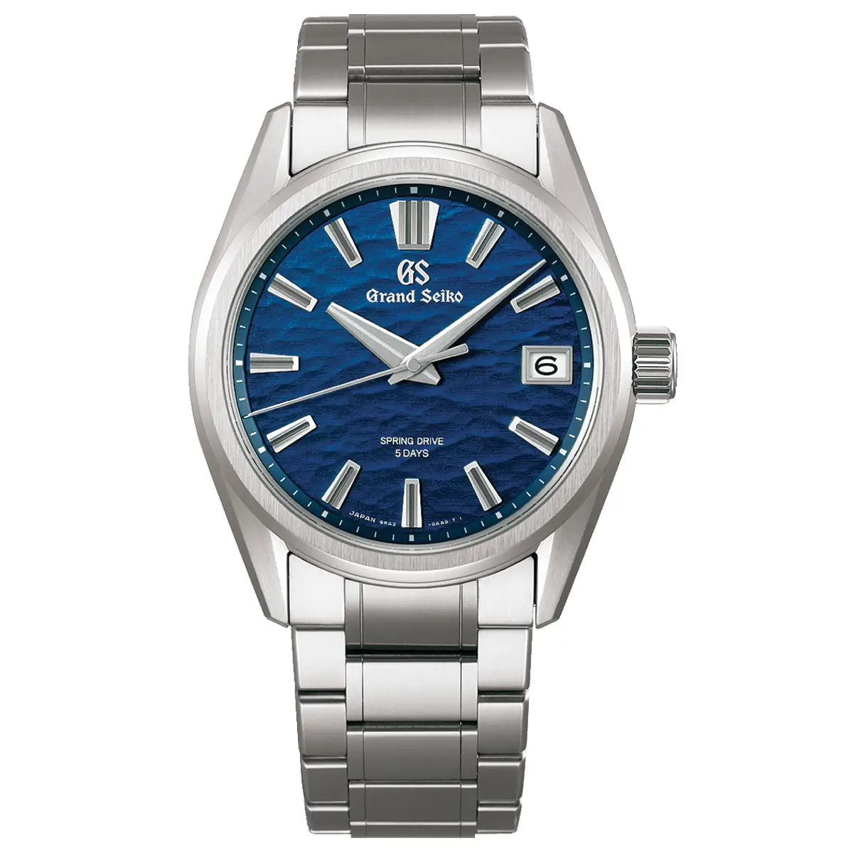 Đồng hồ Grand Seiko Evolution 9 Collection SLGA019 mặt số màu xanh. Dây đeo bằng titanium. Thân vỏ bằng titanium.