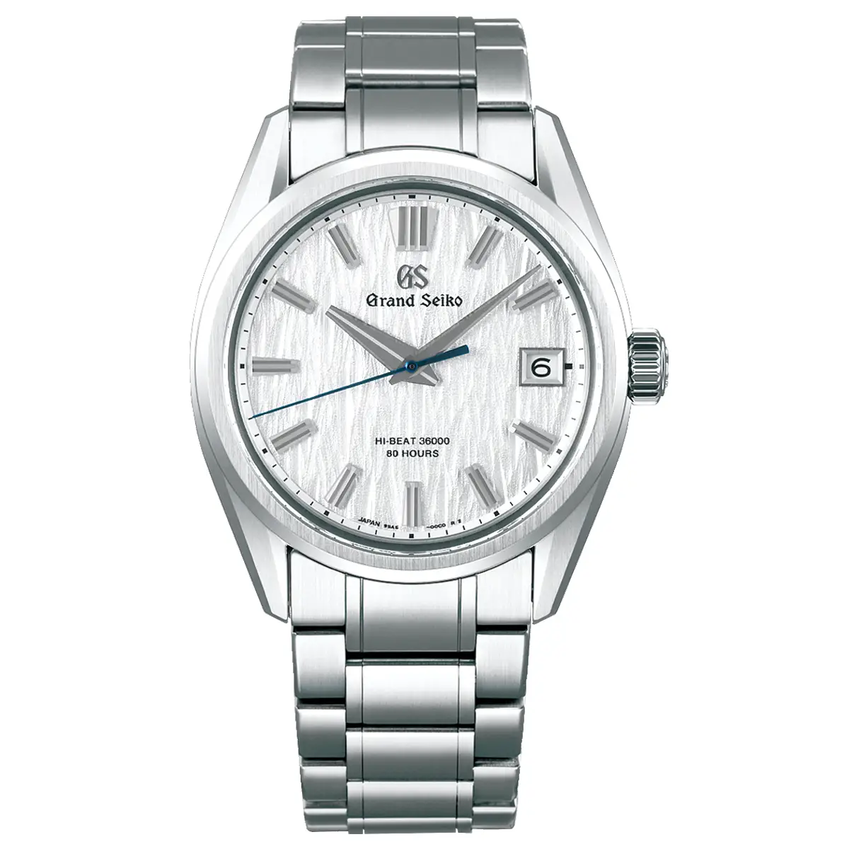 Đồng hồ Grand Seiko Evolution 9 Collection “White Birch” SLGH005 mặt số màu bạc. Thiết kế lộ cơ. Dây đeo bằng thép. Thân vỏ bằng thép.