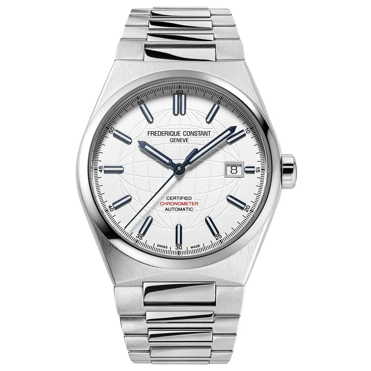 Đồng hồ Frederique Constant Highlife COSC Automatic FC-303S3NH26B (FC303S3NH26B) mặt số màu bạc. Dây đeo bằng thép. Thân vỏ bằng thép.