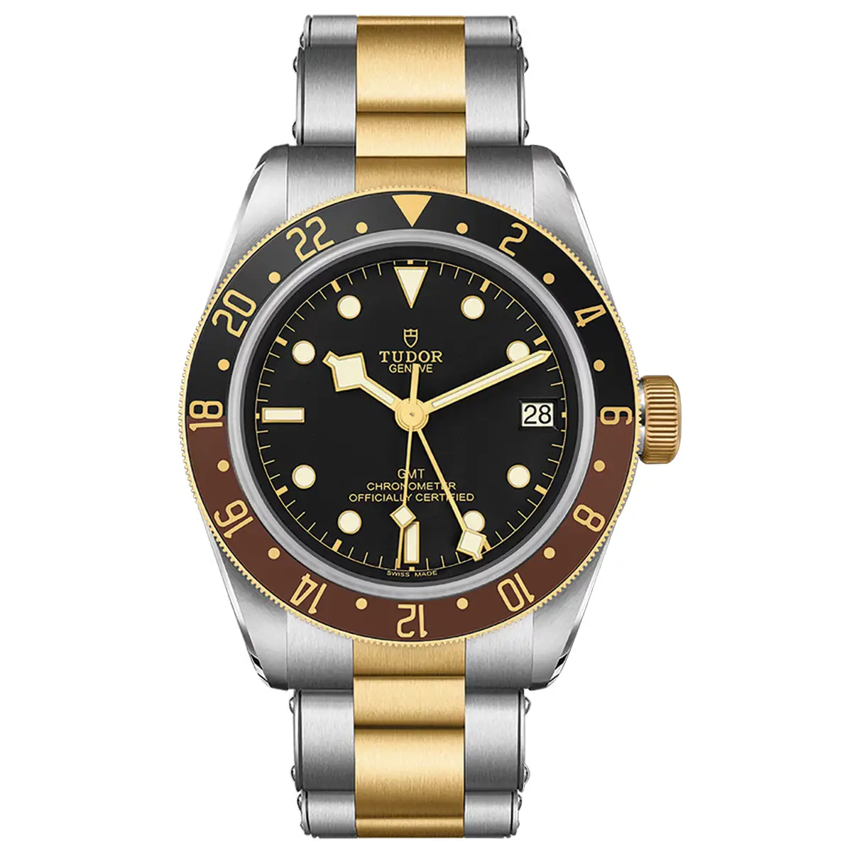 Đồng hồ Tudor Black Bay GMT S&G M79833MN-0001 mặt số màu đen. Dây đeo bằng thép. Thân vỏ bằng thép.