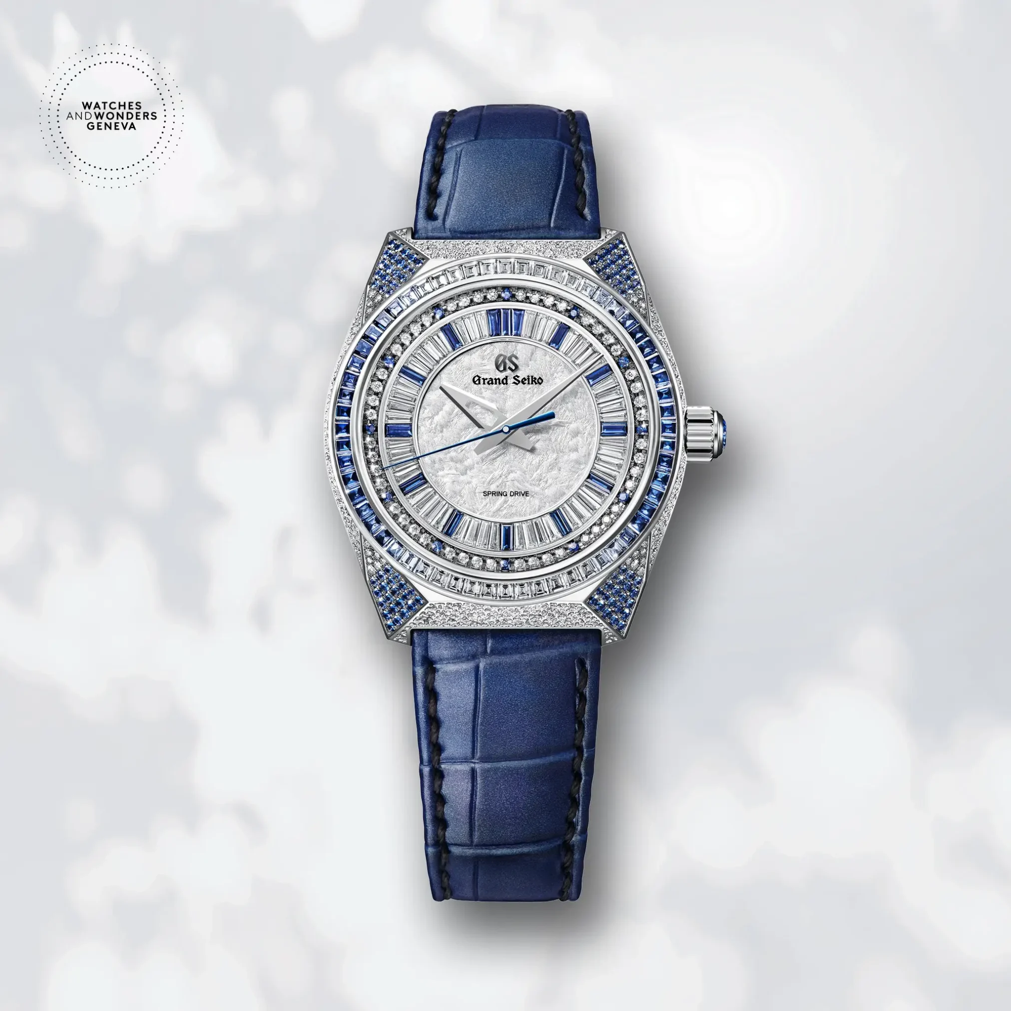 Đồng hồ Grand Seiko Masterpiece Collection Limited Edition SBGD215 mặt số xà cừ. Dây đeo bằng da. Thân vỏ bằng platium.