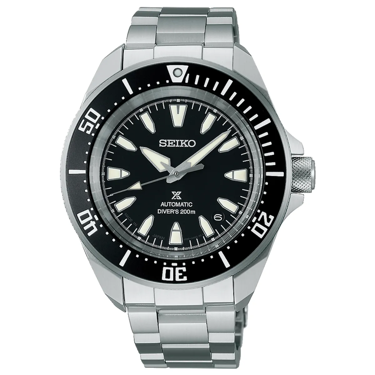 Đồng hồ Seiko Prospex Samurai Diver's 200M SBDY131 (SRPL13) mặt số màu đen. Dây đeo bằng thép. Thân vỏ bằng thép.