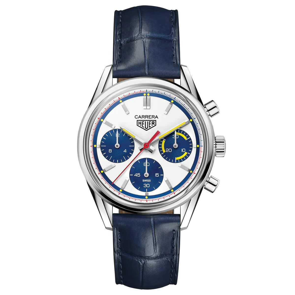 Đồng hồ Tag Heuer Carrera 160 Years Anniversary Limited Edition CBK221C.FC6488 mặt số trắng. Dây đeo bằng da. Thân vỏ bằng thép.