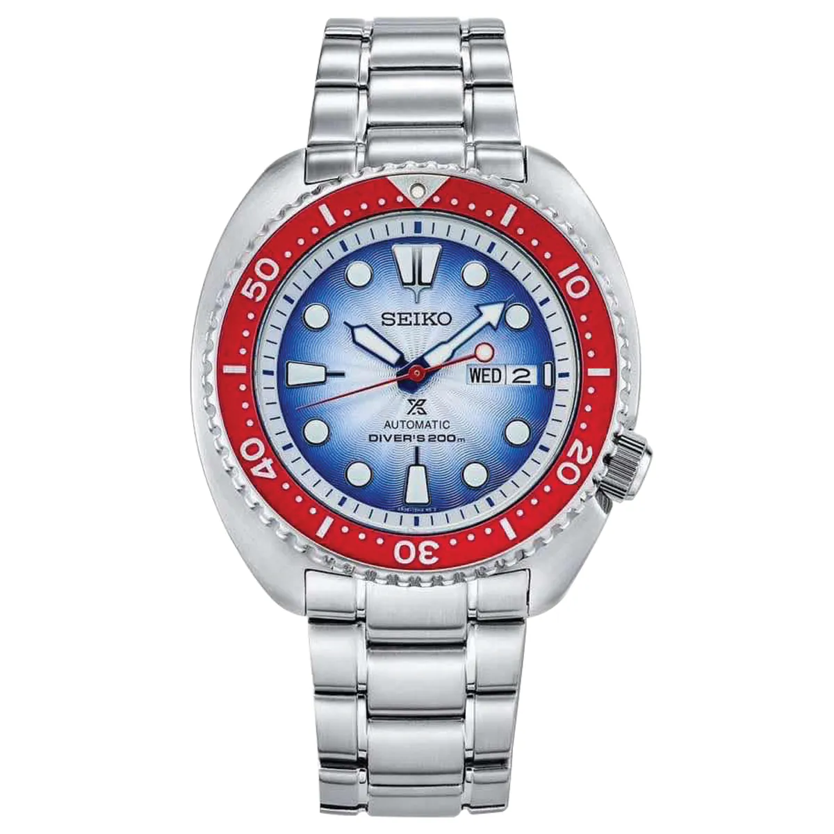 Đồng hồ Seiko Prospex Thailand Betta Fish Limited Edition SRPL17 mặt số màu xanh. Dây đeo bằng thép. Thân vỏ bằng thép.