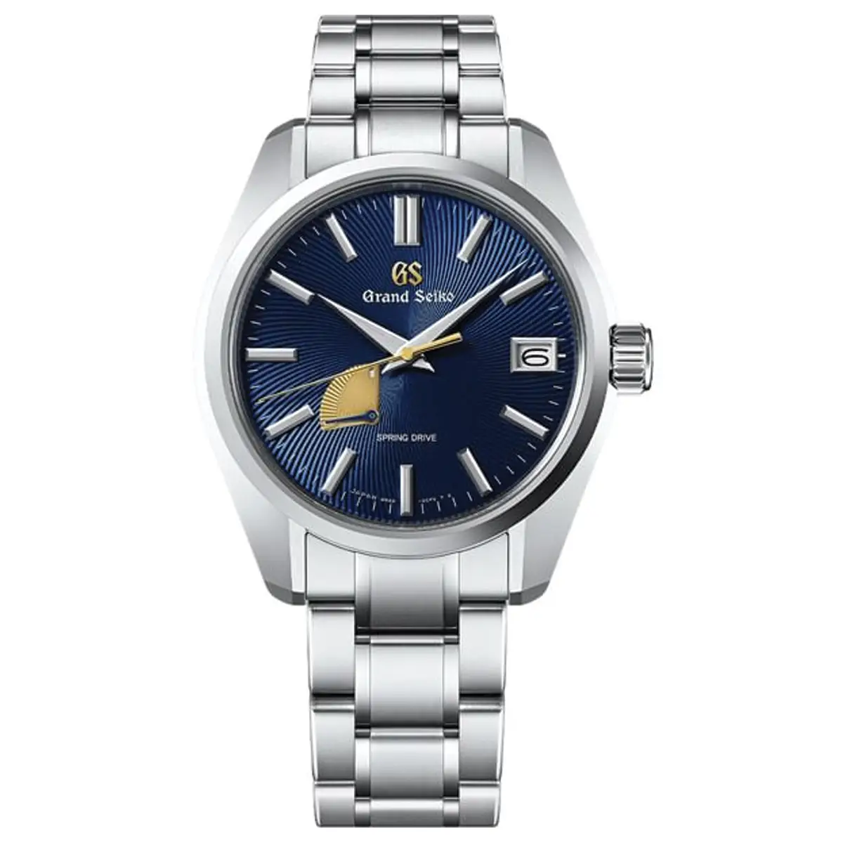 Đồng hồ Grand Seiko Heritage Thailand Limited Edition SBGA513 với mặt số màu xanh. Dây đeo bằng thép. Thân vỏ bằng thép.