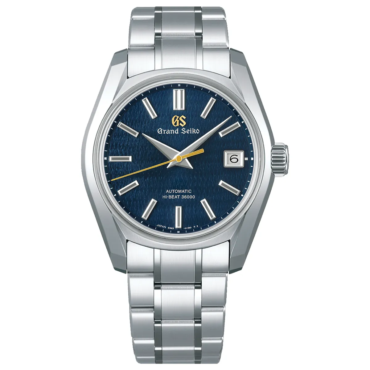 Đồng hồ Grand Seiko Heritage Collection 62GS Shubun SBGH353 với mặt số màu xanh. Dây đeo bằng thép Ever brilliant steel. Thân vỏ bằng bằng thép Ever brilliant steel.