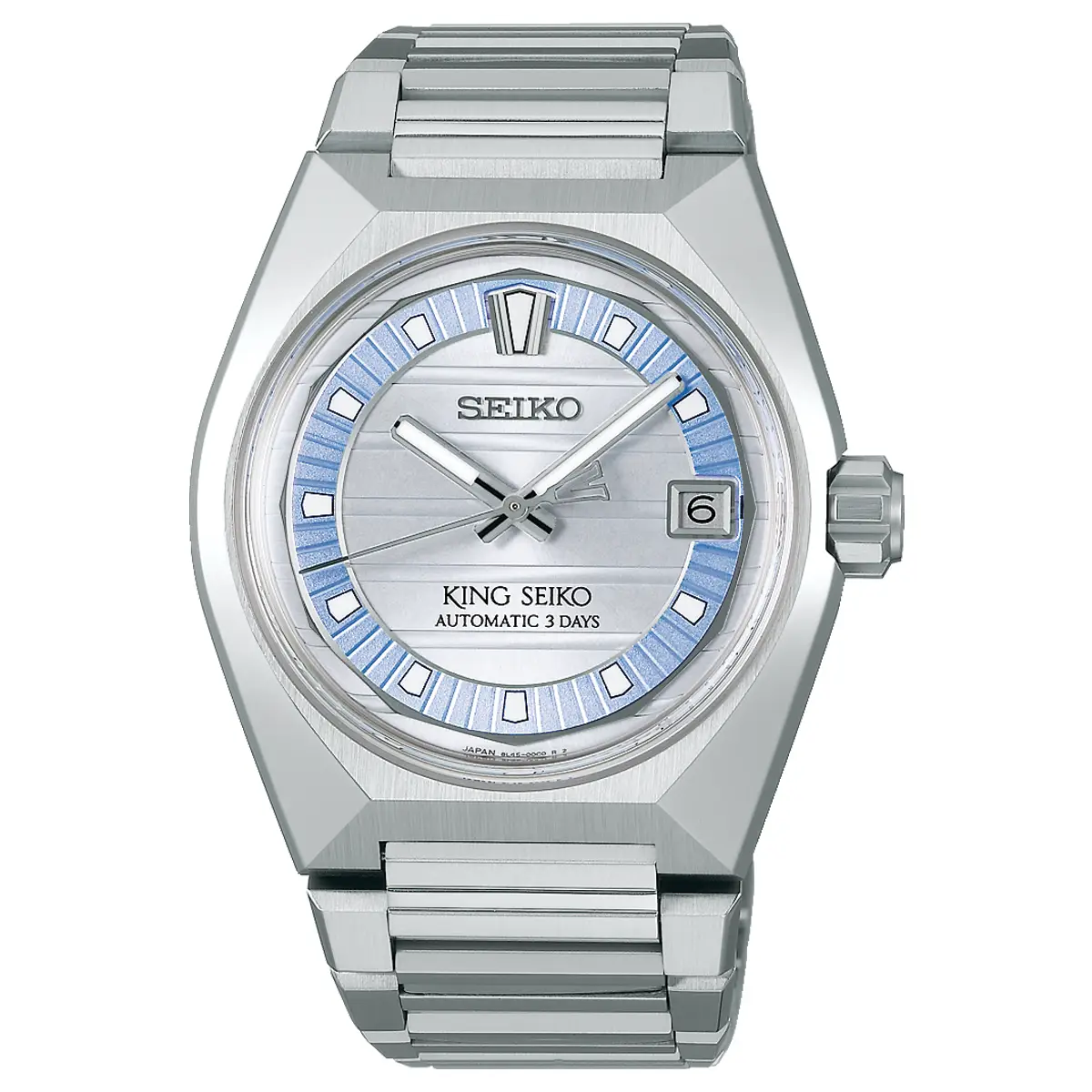 Đồng hồ King Seiko VANAC ‘Tokyo Brilliant Sunlight’ Boutique Exclusive SDKV009 (SLA091) với mặt số màu tím. Dây đeo bằng thép. Thân vỏ bằng thép.